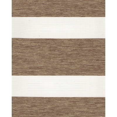 Тканевые ролеты Сильвер зебра цвет коричневый