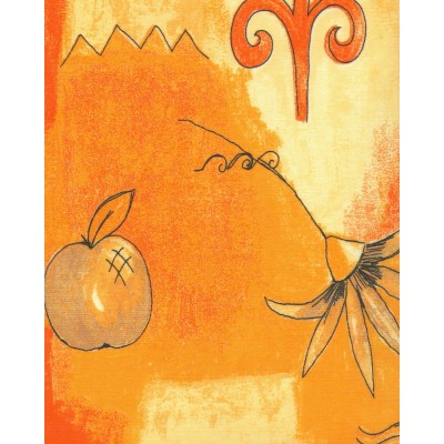 Тканевые ролеты Цитрус цвет оранжевый